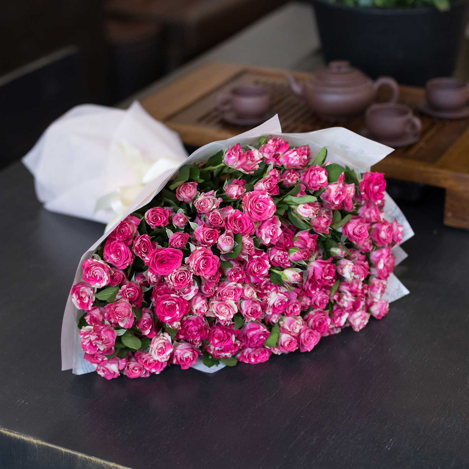 Кустовая роза Файер Воркс 50/60 см 25 шт - Купить цветы