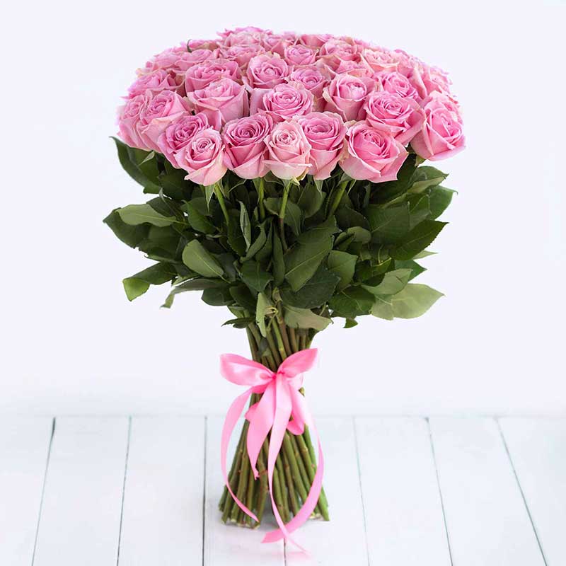 Розы. Розовые розы Аква 60 см поштучно - Купить цветы