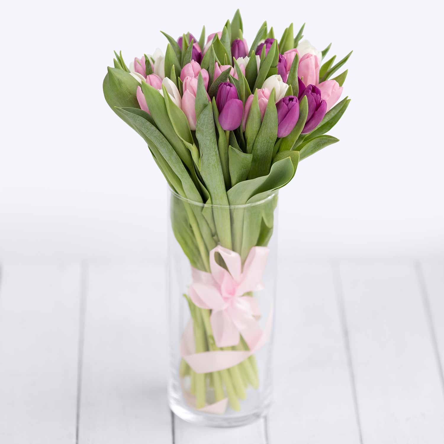 Букет из 31 тюльпана Микс Айс Спринг - Купить цветы