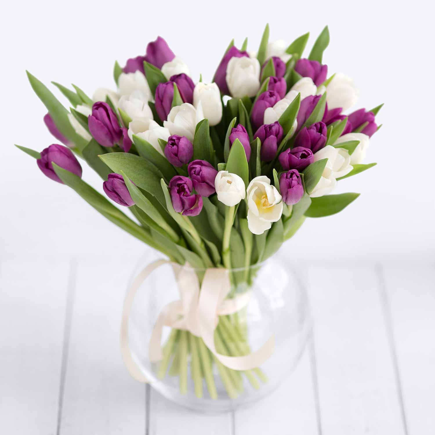 Букет из 45 тюльпанов Микс Ай Лап - Купить цветы