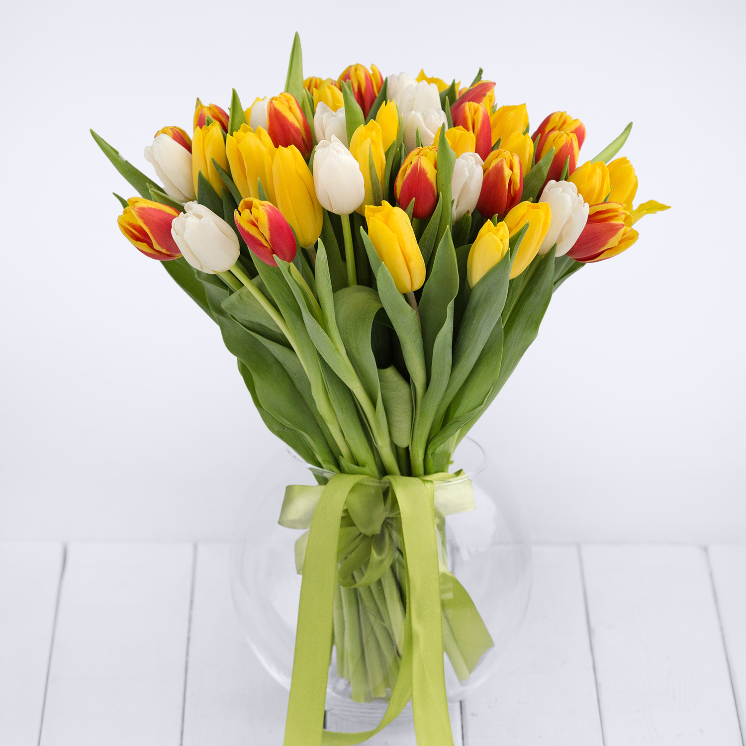 Букет из 41 тюльпана Микс Спринг - Купить цветы