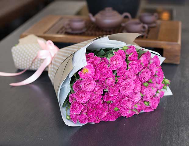 Кустовая роза Лиана 50/60 см 25 шт. Розовый цвет сорта Лиана расскажет….