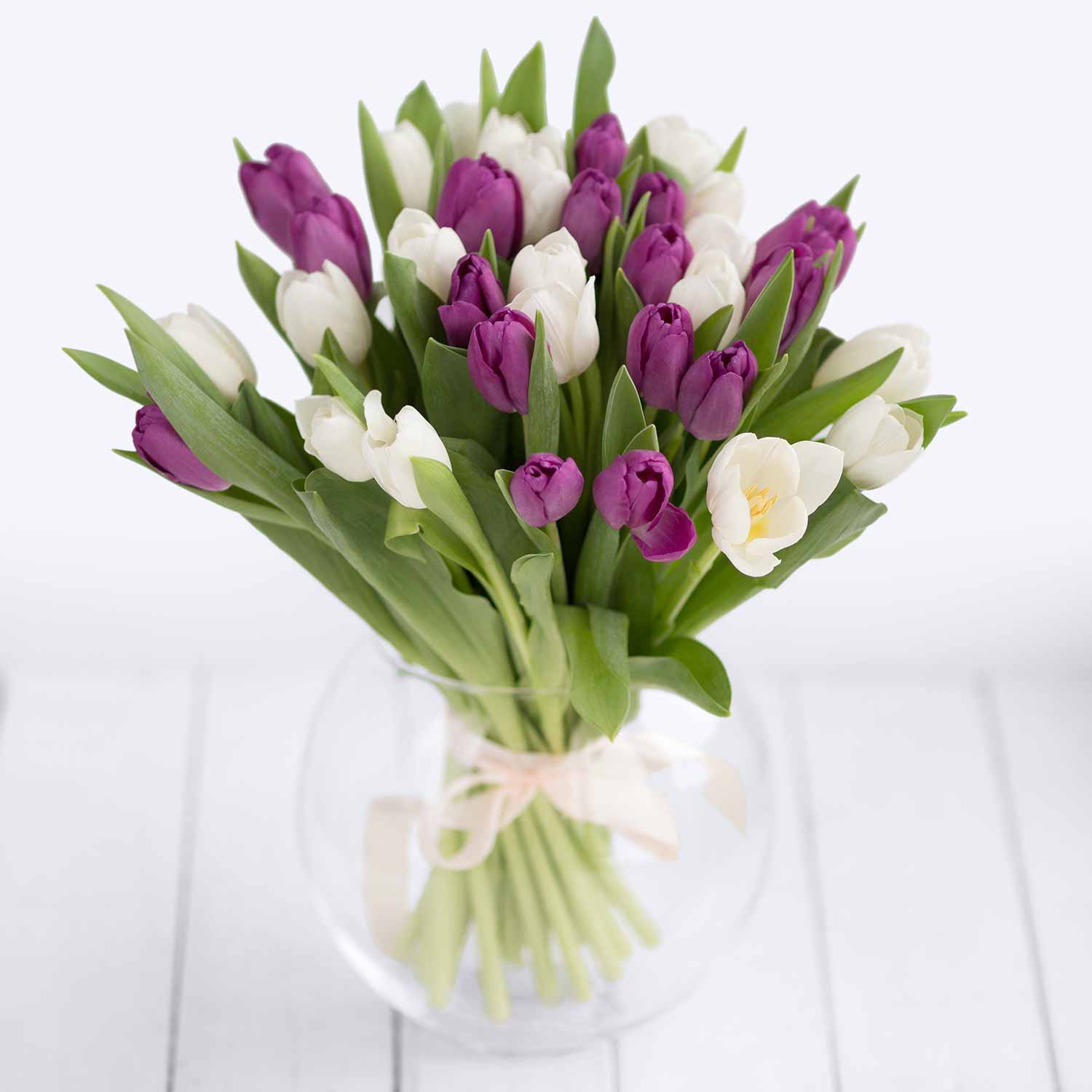 Букет из 35 тюльпанов Микс Ай Лап - Купить цветы
