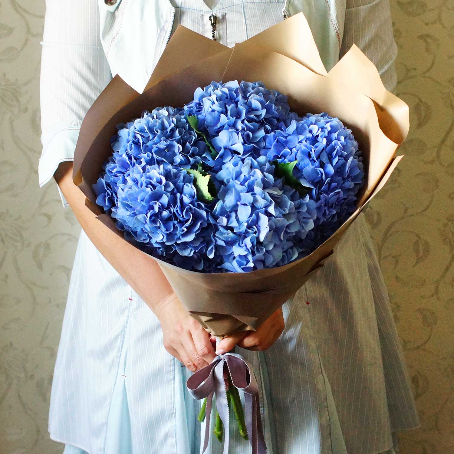 Букет голубой гортензии - Купить цветы