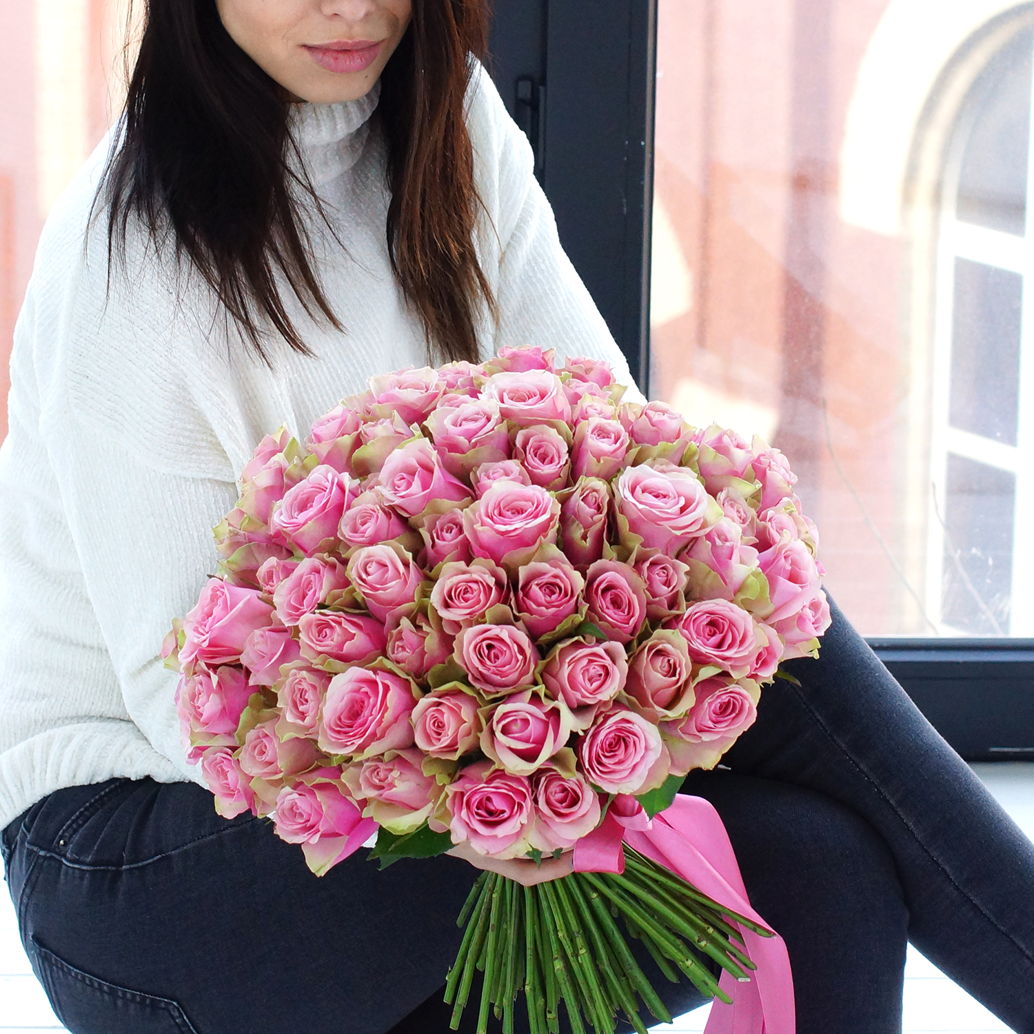 101 роза Belle Rose - Купить цветы