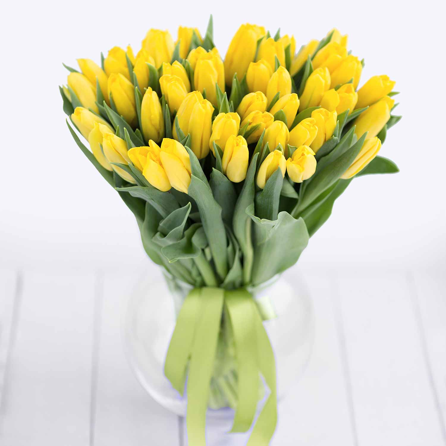Желтые тюльпаны поштучно - Купить цветы