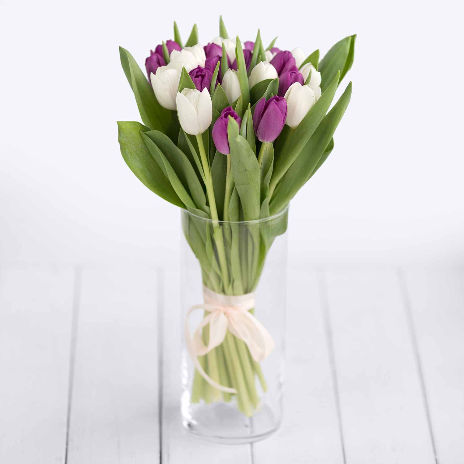 Букет из 21 тюльпана Микс Ай Лап - Купить цветы