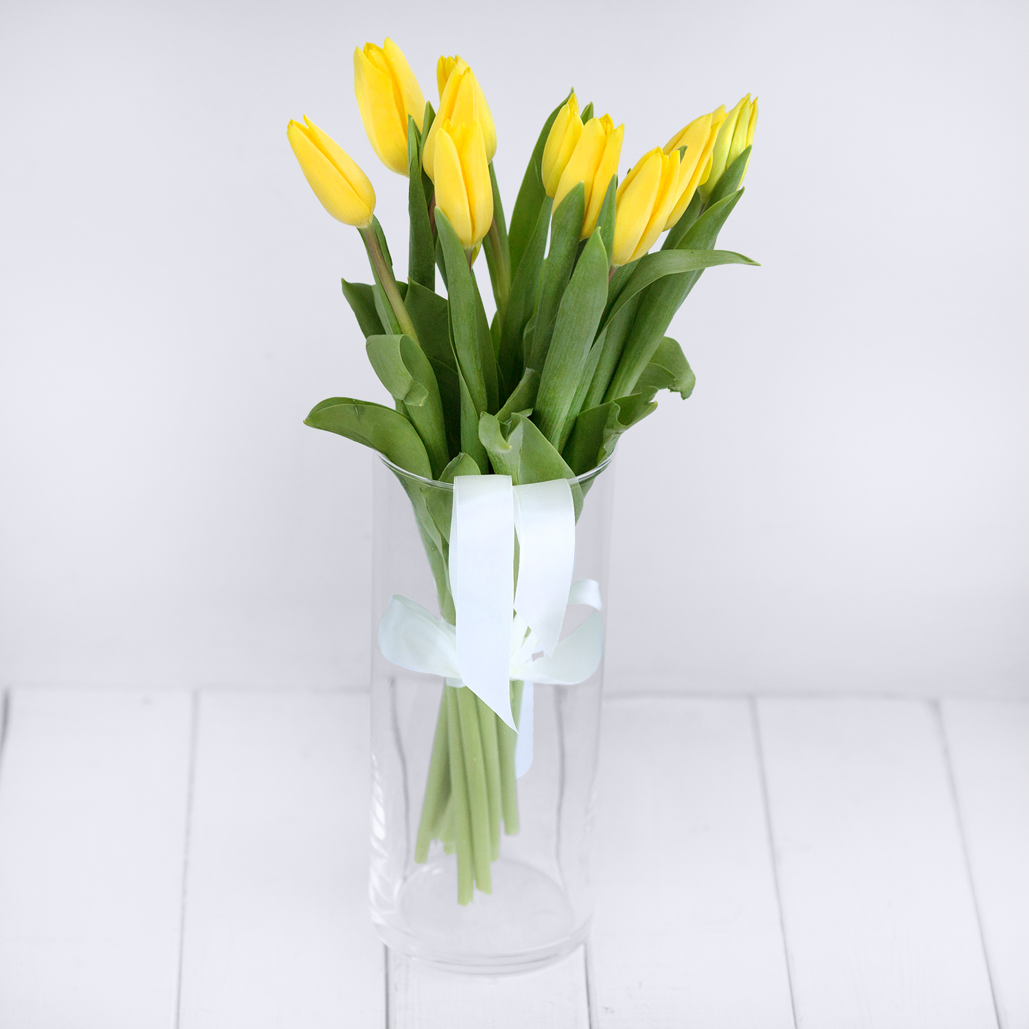 Букет из 11 желтых тюльпанов - Купить цветы
