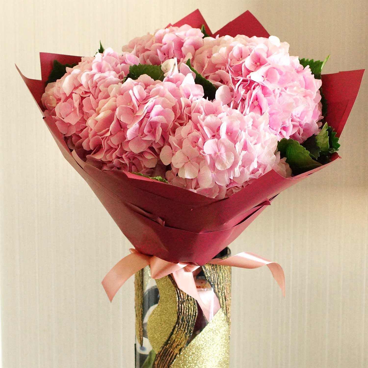 Букет розовой горензии - Купить цветы